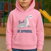 Funny Cute Seal Of Approval Kids Hoodie thumb 2
