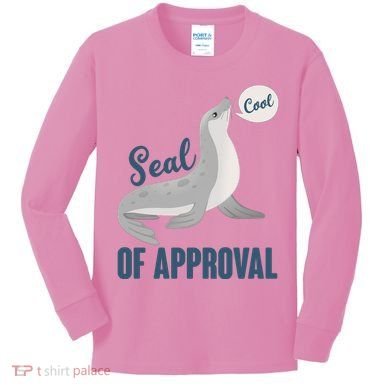 Funny Cute Seal Of Approval Kids Long Sleeve Shirt