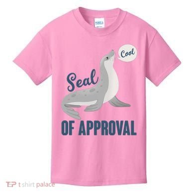 Funny Cute Seal Of Approval Kids T-Shirt