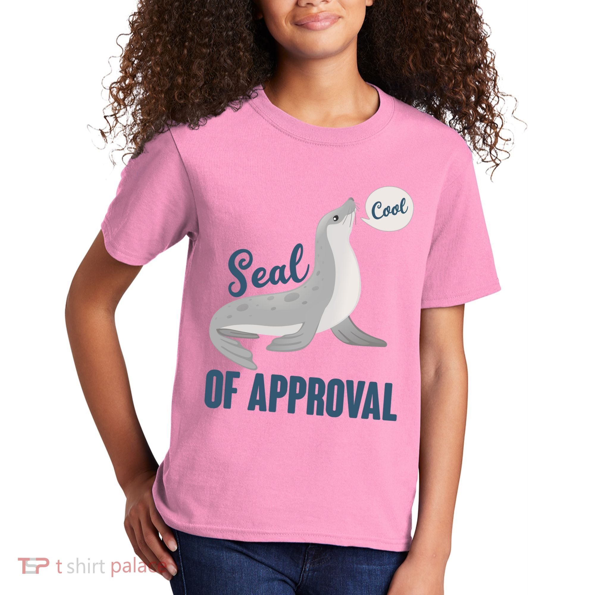 Funny Cute Seal Of Approval Kids T-Shirt