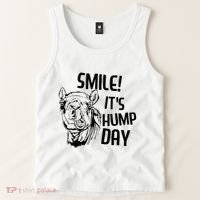 Funny Camel Smile! ItS Hump Day Funny Hump Day Tank Top thumb 2