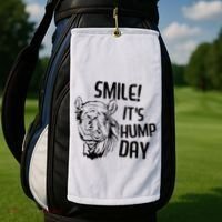Funny Camel Smile! ItS Hump Day Funny Hump Day Golf Towel thumb 2