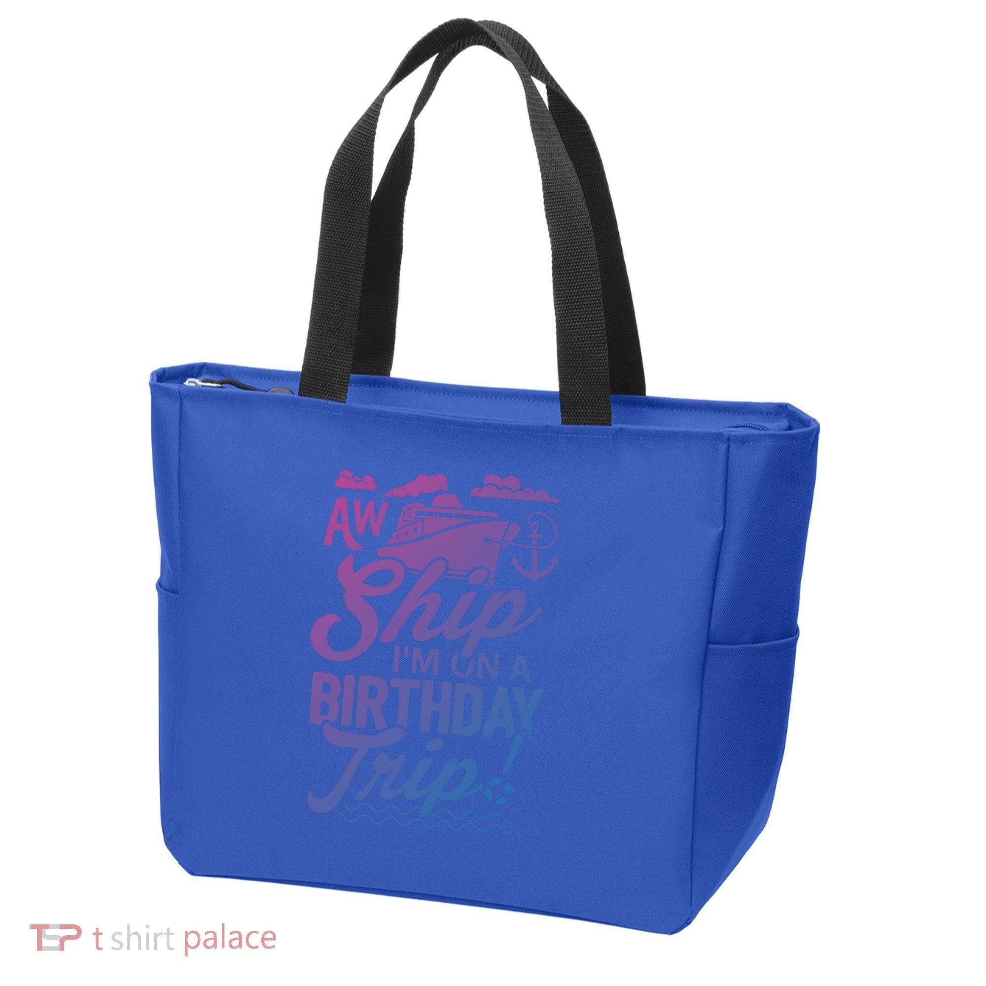 Funny Cruise Ship Vacation Aw Ship Im On A Birthday Trip Gift Tote Bag