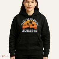 Forever Chasing Sunsets Funny Retro Sunset Photographer Men Hoodie thumb 5