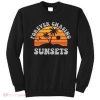 Forever Chasing Sunsets Funny Retro Sunset Photographer Men Sweatshirt thumb 0
