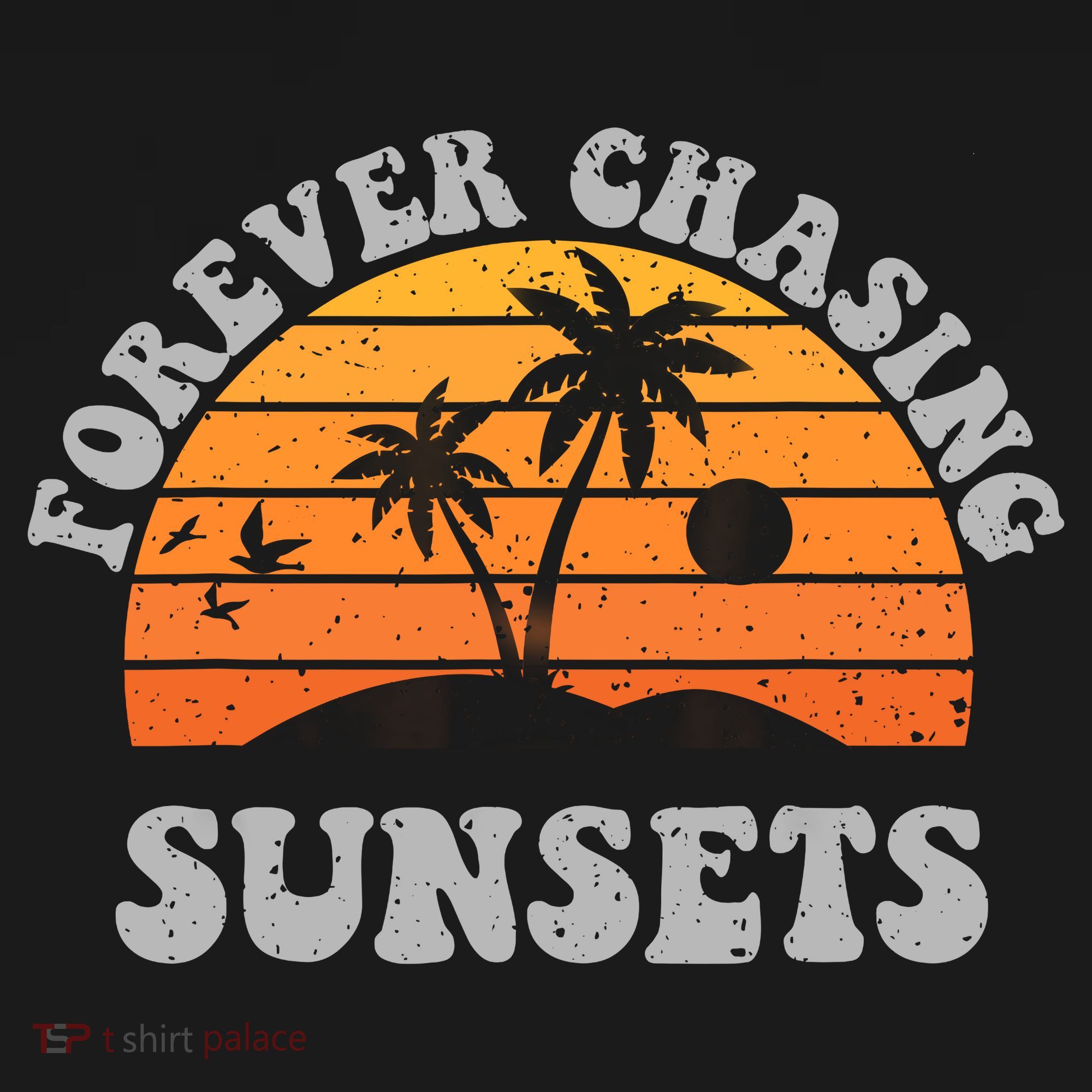 Forever Chasing Sunsets Funny Retro Sunset Photographer Men Women's T-Shirt