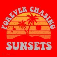 Forever Chasing Sunsets Funny Retro Sunset Photographer Men Santa Hat thumb 1
