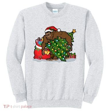 Funny Christmas Santa Sasquatch Bigfoot Sweatshirt