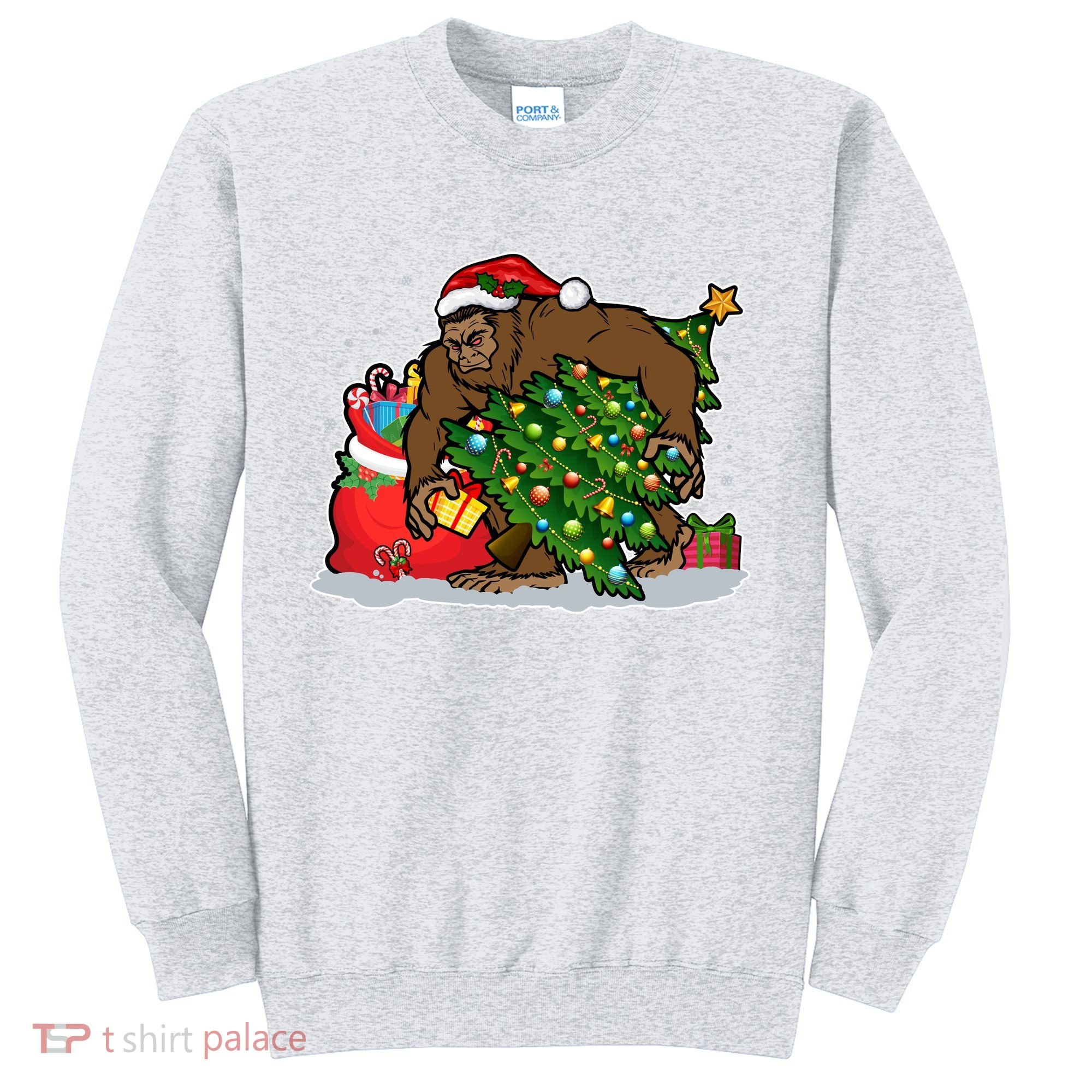 Funny Christmas Santa Sasquatch Bigfoot Sweatshirt
