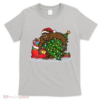 Funny Christmas Santa Sasquatch Bigfoot T-Shirt