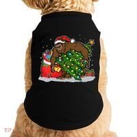 Funny Christmas Santa Sasquatch Bigfoot Doggie Tank thumb 0
