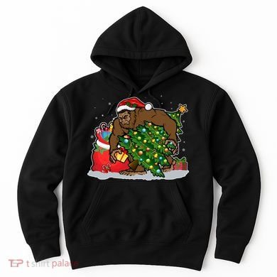 Funny Christmas Santa Sasquatch Bigfoot Hoodie