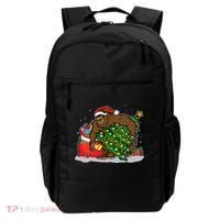 Funny Christmas Santa Sasquatch Bigfoot Backpack thumb 0
