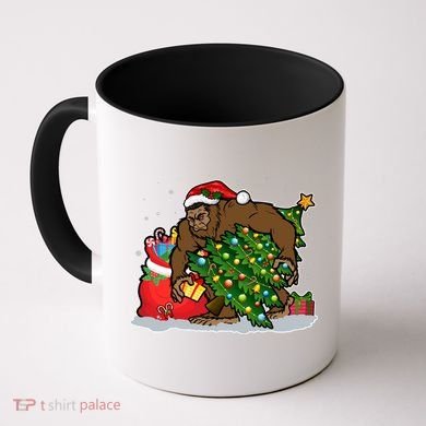 Funny Christmas Santa Sasquatch Bigfoot Coffee Mug