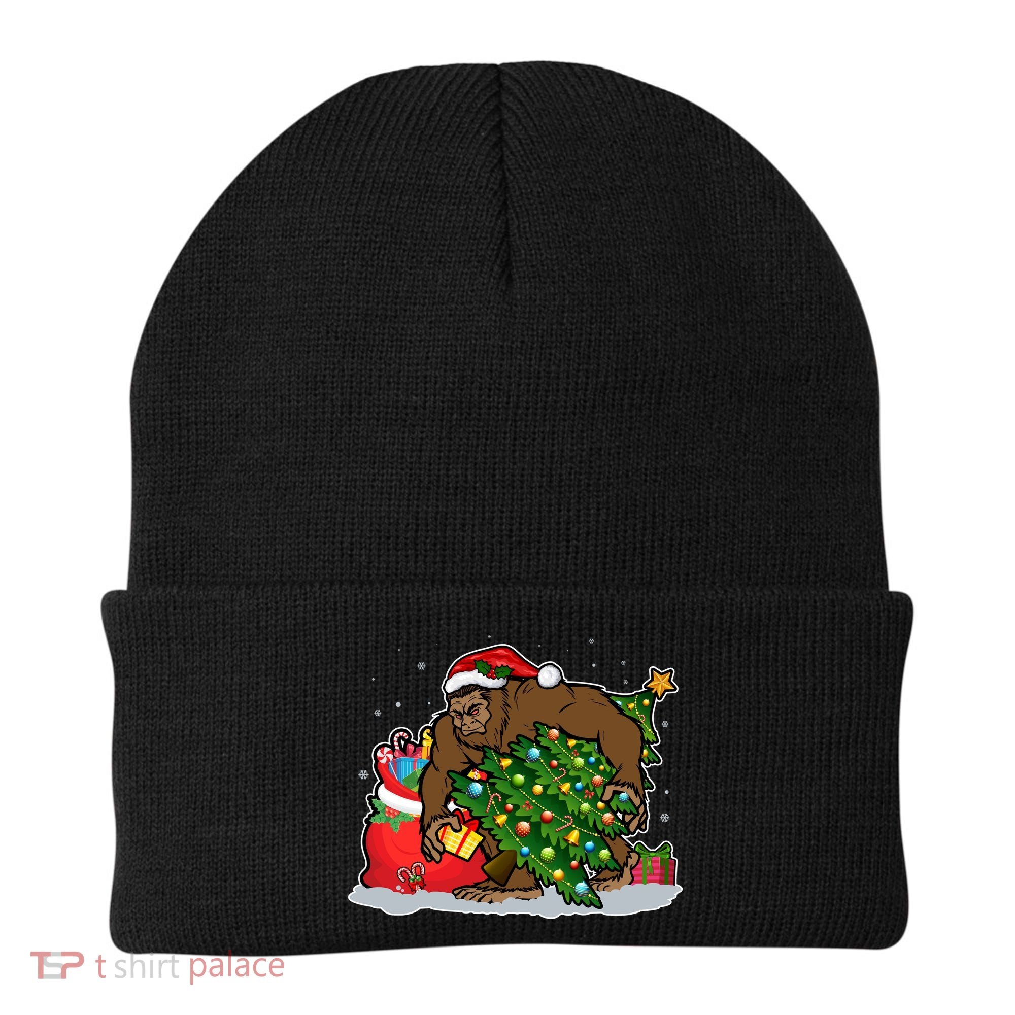 Funny Christmas Santa Sasquatch Bigfoot Beanie