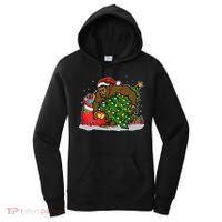 Funny Christmas Santa Sasquatch Bigfoot Women's Hoodie thumb 0