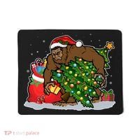 Funny Christmas Santa Sasquatch Bigfoot Mousepad thumb 0