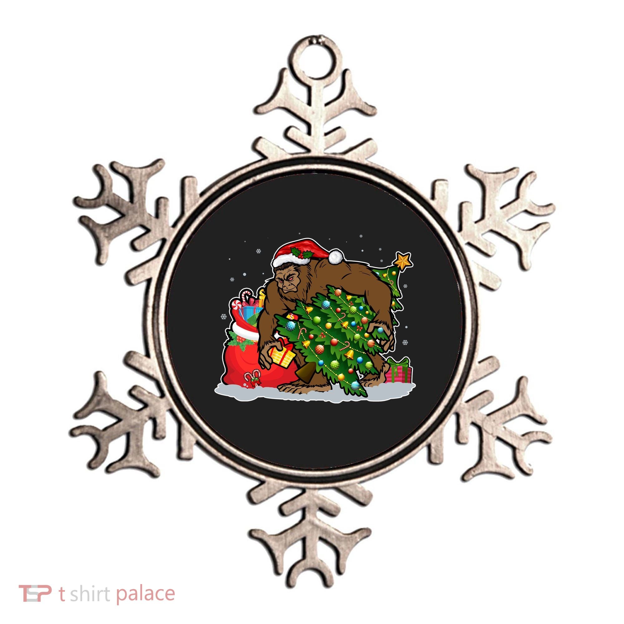 Funny Christmas Santa Sasquatch Bigfoot Ornament