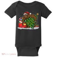 Funny Christmas Santa Sasquatch Bigfoot Baby Bodysuit thumb 0
