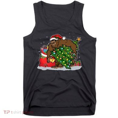 Funny Christmas Santa Sasquatch Bigfoot Tank Top