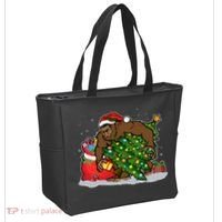 Funny Christmas Santa Sasquatch Bigfoot Tote Bag thumb 2