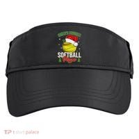 Funny Christmas Santa's Favorite Softball Player Adult Drive Performance Visor thumb 0