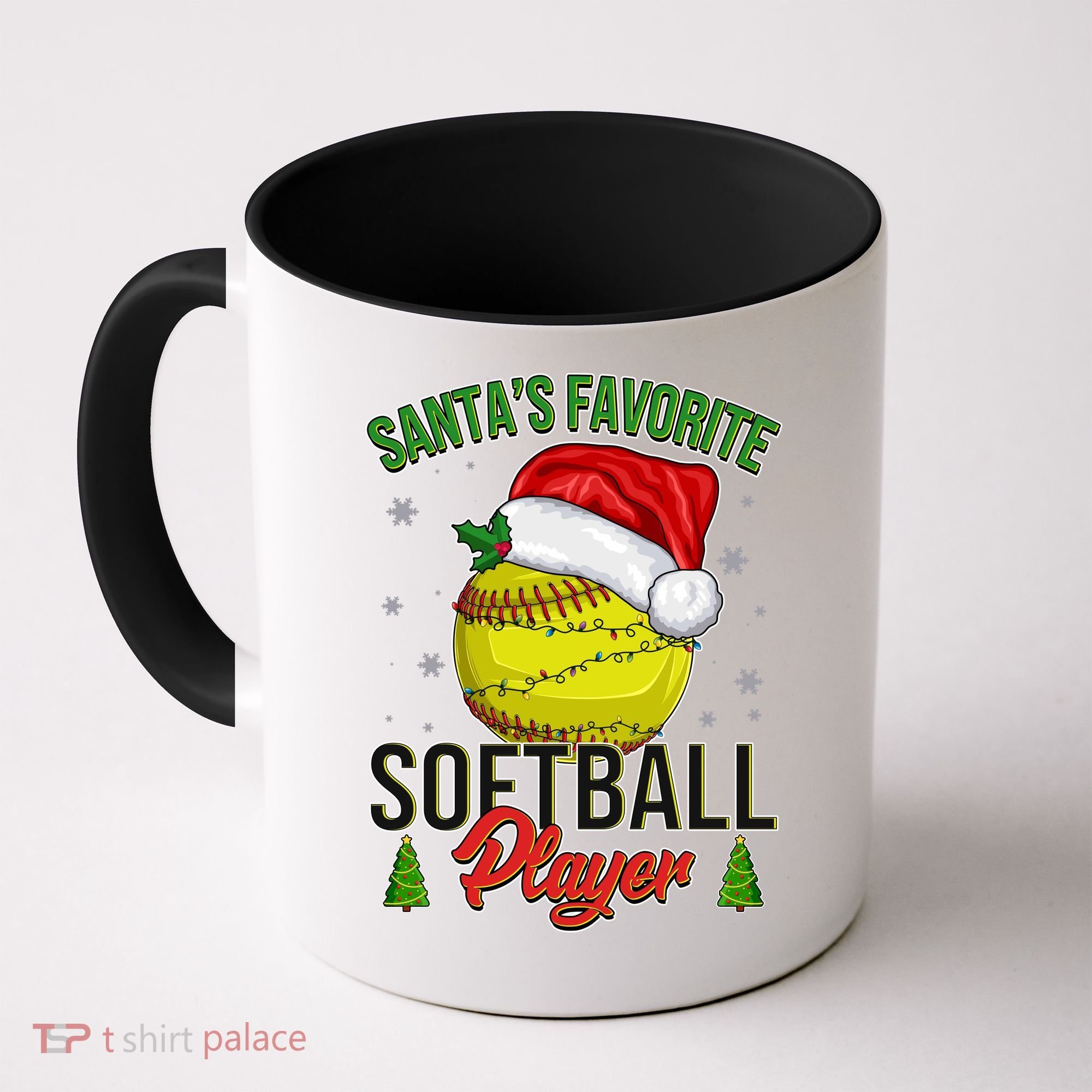 Funny Christmas Santa's Favorite Softball Player Coffee Mug