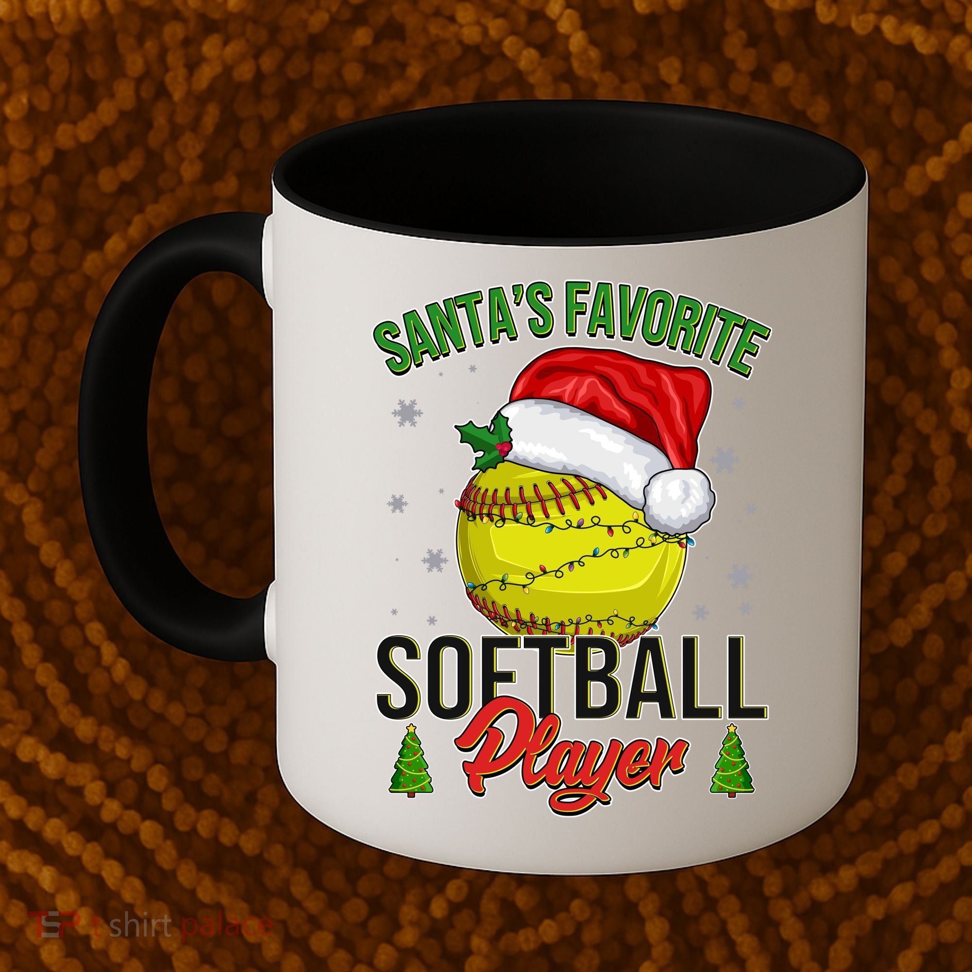 Funny Christmas Santa's Favorite Softball Player Coffee Mug