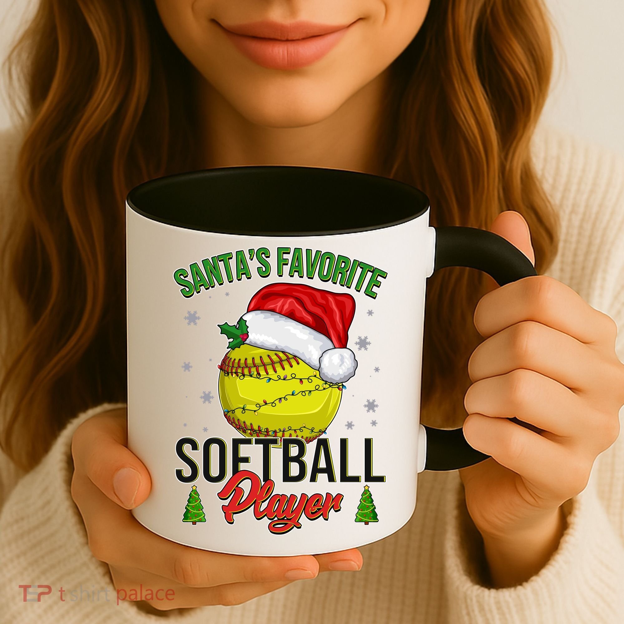 Funny Christmas Santa's Favorite Softball Player Coffee Mug