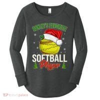 Funny Christmas Santa's Favorite Softball Player Women's Perfect Tri Tunic Long Sleeve Shirt thumb 0