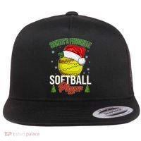 Funny Christmas Santa's Favorite Softball Player Flat Bill Trucker Hat thumb 0
