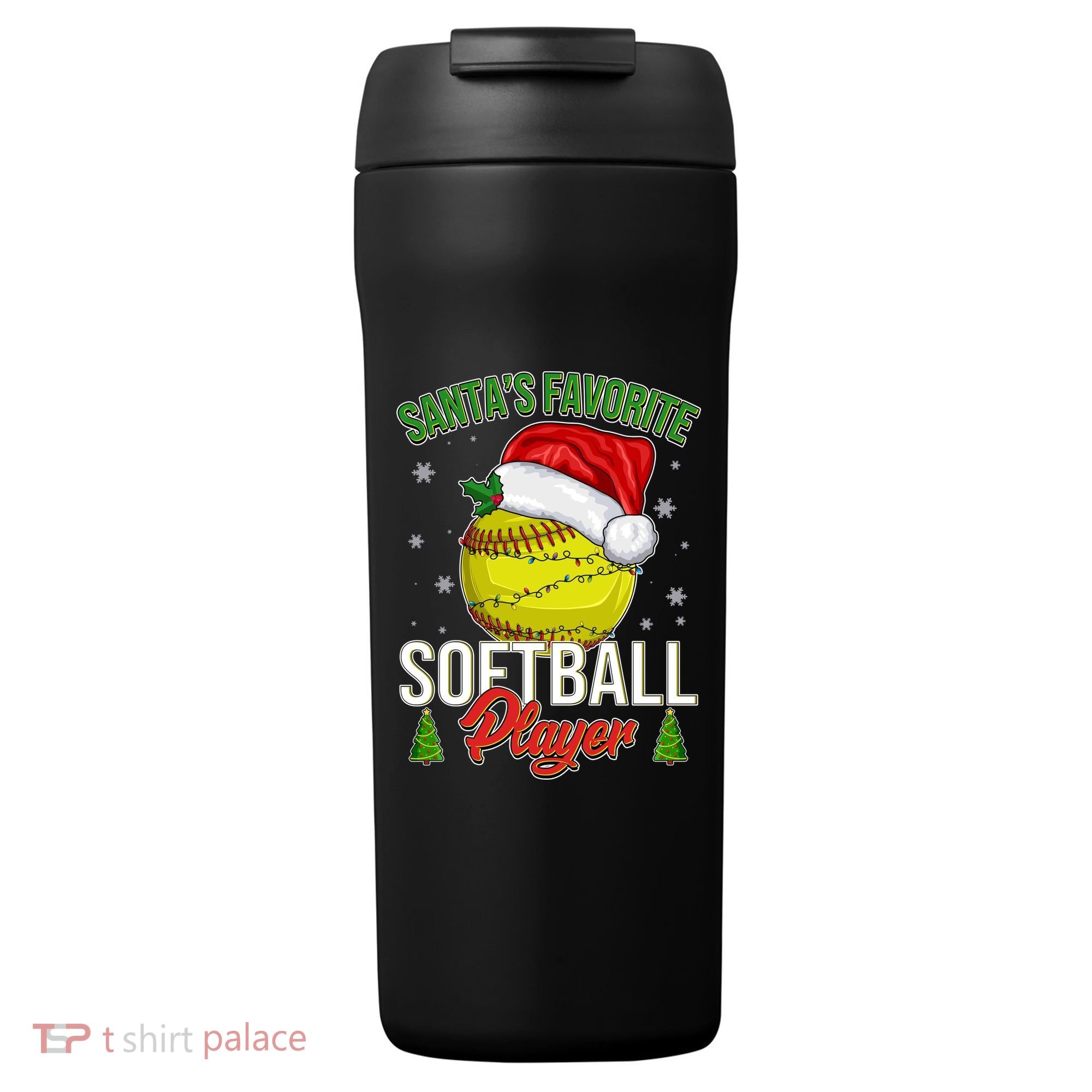 Funny Christmas Santa's Favorite Softball Player 24oz Duet Stainless Steel Tumbler