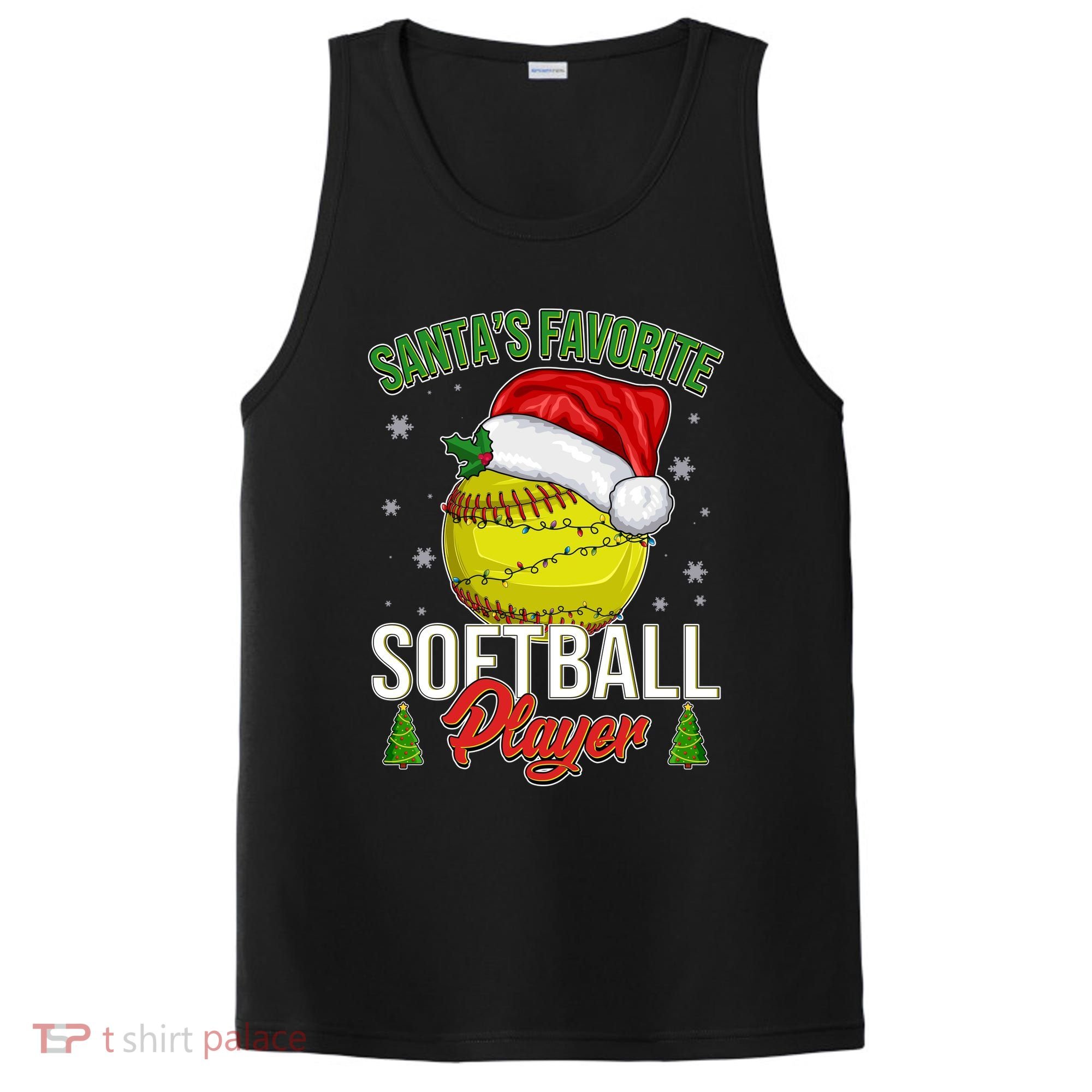 Funny Christmas Santa's Favorite Softball Player PosiCharge Competitor Tank