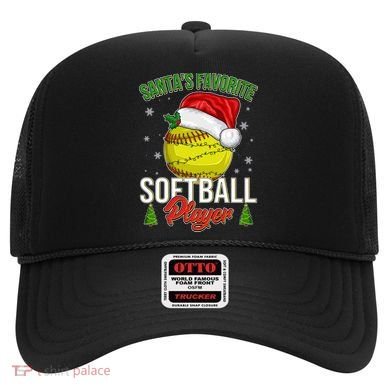 Funny Christmas Santa's Favorite Softball Player Hat