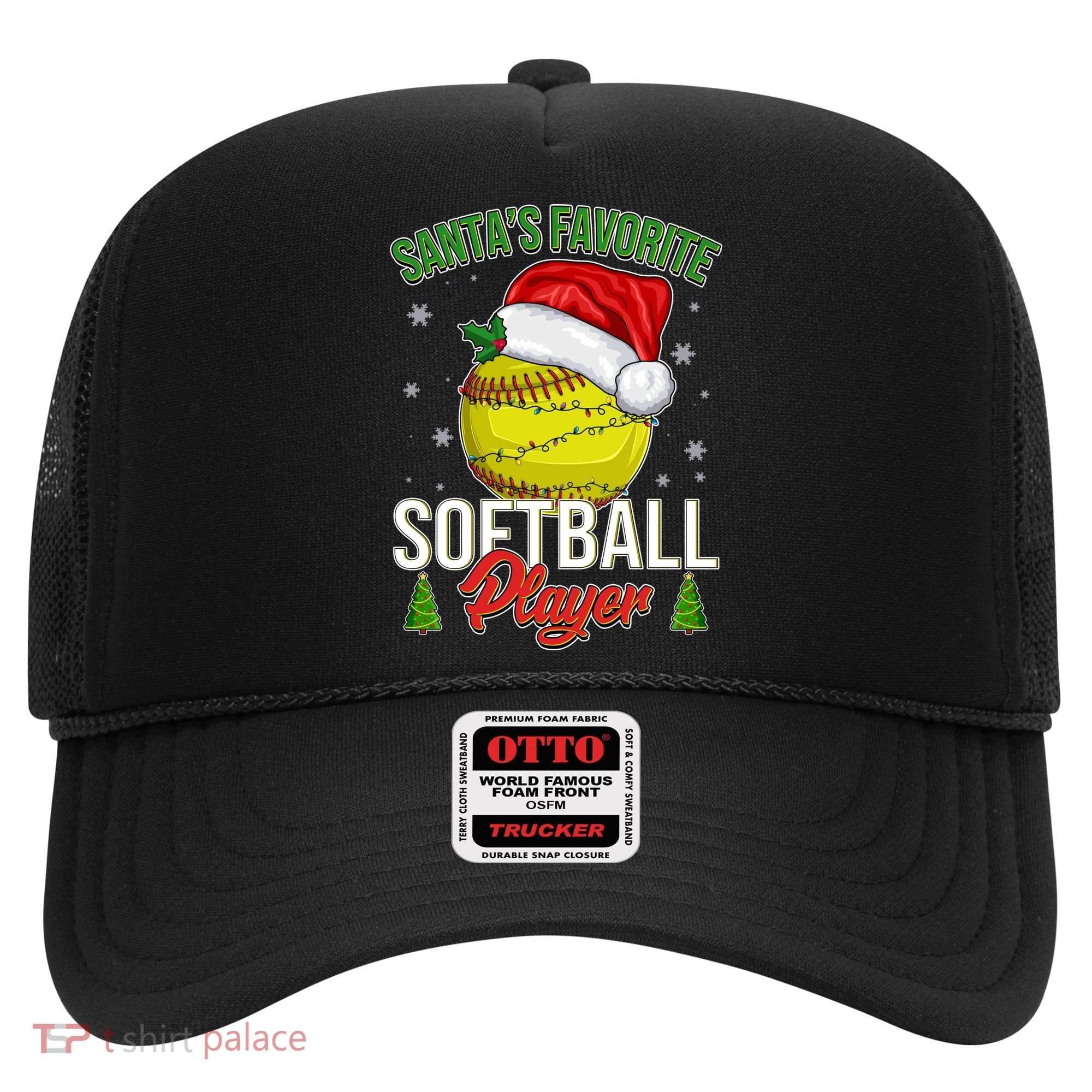 Funny Christmas Santa's Favorite Softball Player Hat