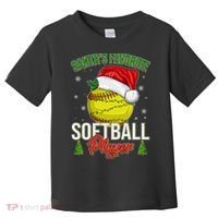 Funny Christmas Santa's Favorite Softball Player Toddler T-Shirt thumb 0