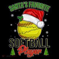 Funny Christmas Santa's Favorite Softball Player Kids Colorblock Raglan Jersey thumb 2