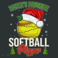 Funny Christmas Santa's Favorite Softball Player Infant Baby Jersey Bodysuit thumb 2