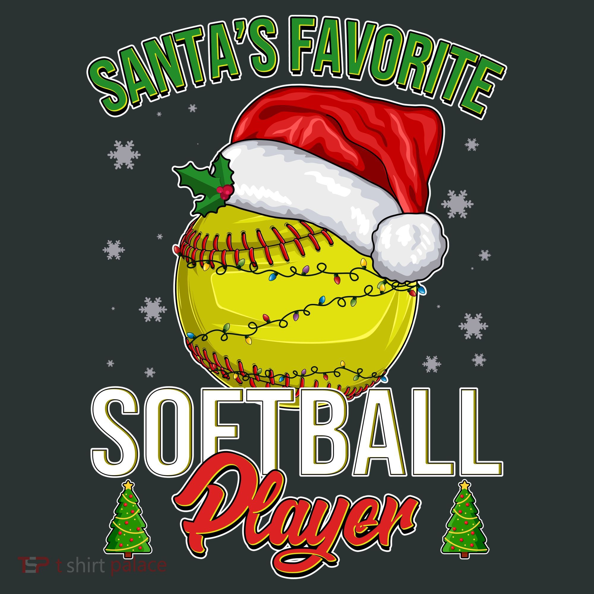 Funny Christmas Santa's Favorite Softball Player Infant Baby Jersey Bodysuit