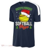 Funny Christmas Santa's Favorite Softball Player Sport-Tek Competitor United Soccer Jersey thumb 2