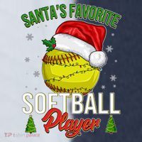 Funny Christmas Santa's Favorite Softball Player Sport-Tek Competitor United Soccer Jersey thumb 4