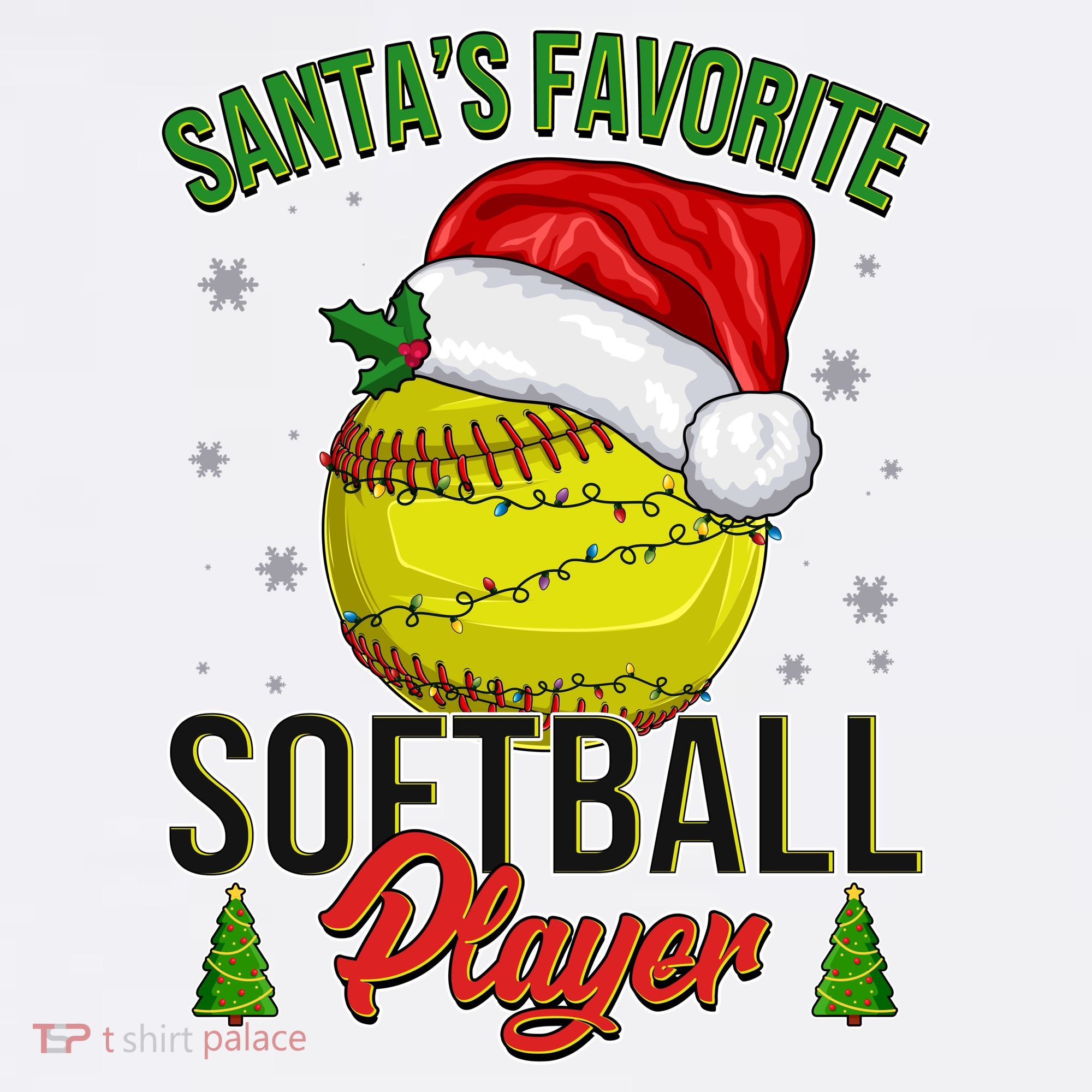 Funny Christmas Santa's Favorite Softball Player Comfort Colors Garment-Dyed Hooded Sweatshirt