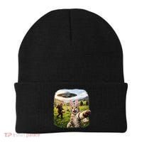 Funny Cat Selfie Easter Bunny Bigfoot UFO Beanie thumb 0