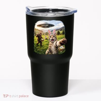 Funny Cat Selfie Easter Bunny Bigfoot UFO Tumbler