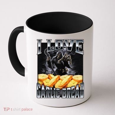 Funny Cringe Skeleton Meme I Love Garlic Bread Coffee Mug