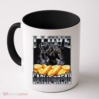 Funny Cringe Skeleton Meme I Love Garlic Bread Coffee Mug thumb 0