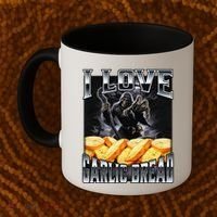 Funny Cringe Skeleton Meme I Love Garlic Bread Coffee Mug thumb 2