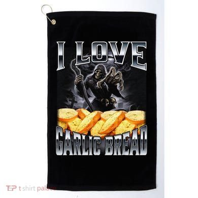 Funny Cringe Skeleton Meme I Love Garlic Bread Golf Towel