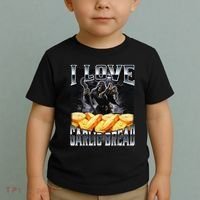 Funny Cringe Skeleton Meme I Love Garlic Bread Toddler T-Shirt thumb 2