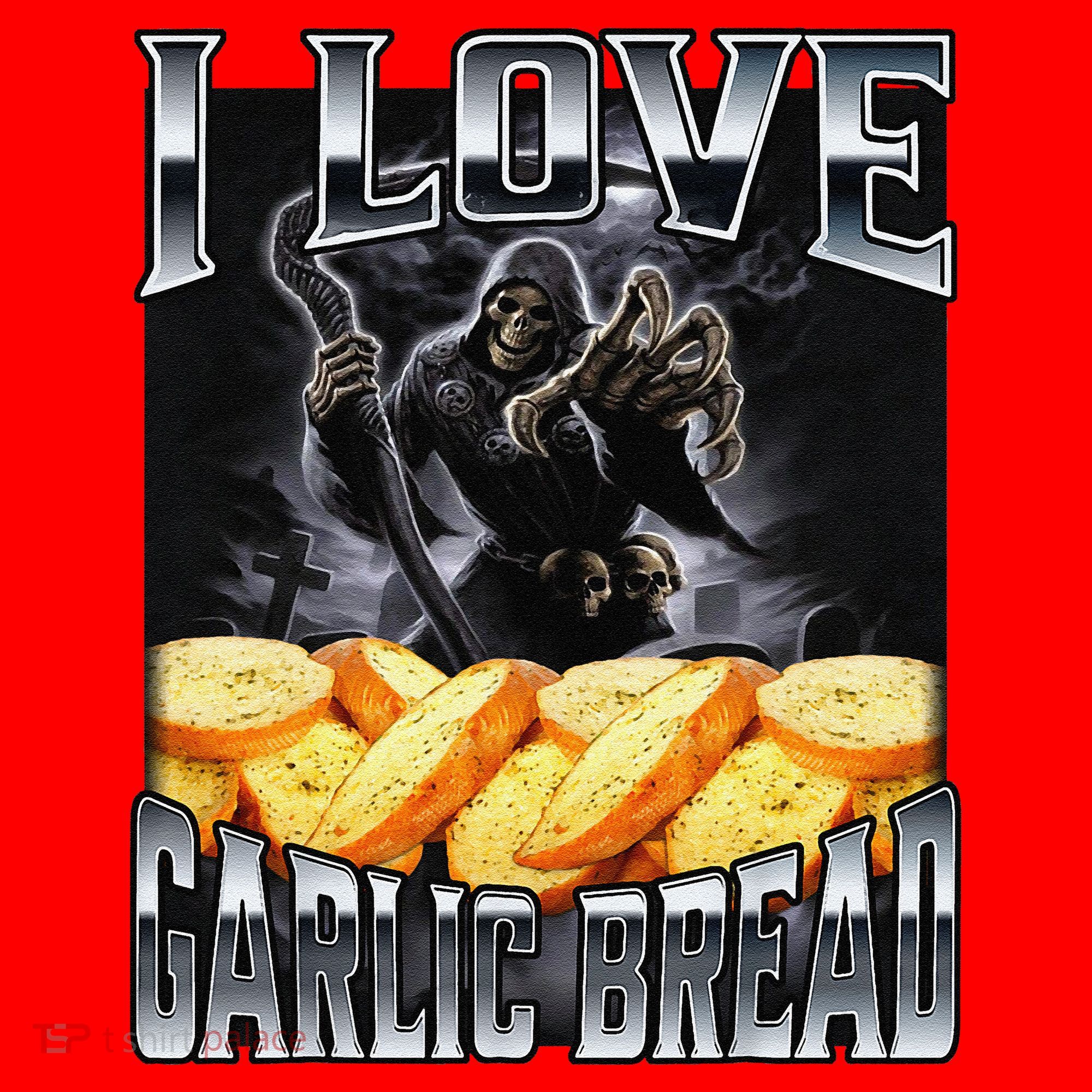 Funny Cringe Skeleton Meme I Love Garlic Bread Santa Hat